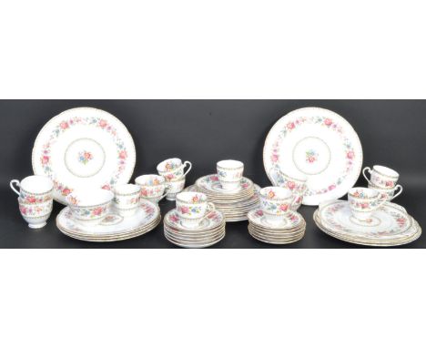 A vintage 20th century Royal Grafton 'Malvern' pattern bone china tea and dinner service comprising of teacups, saucers, suga