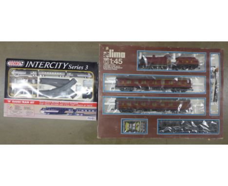 A Lima 1:45 electric train set and a Technic Intercity N Gauge train set, both incomplete **PLEASE NOTE THIS LOT IS NOT ELIGI