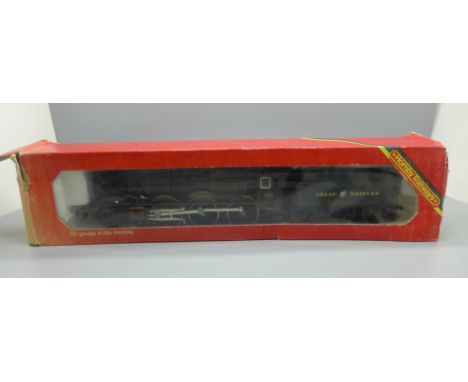 A Hornby Railways OO gauge model locomotive and tender, King Richard I, power unit in the tender, box a/f 