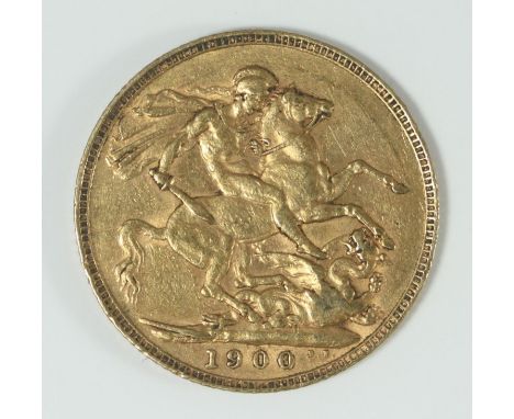 A Queen Victoria gold sovereign, 1900 