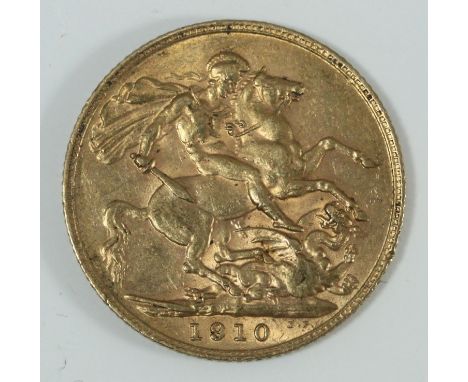 An Edward VII gold sovereign, 1910 