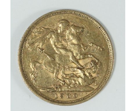 A Queen Victoria gold sovereign, 1900 