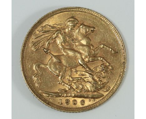 An Edward VII gold sovereign, 1906 