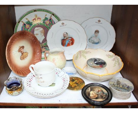 SECTION 6. A pair of 'Britons All' Edward VII and Alexandra portrait plates by Royal Doulton, together with a Baden Powell pl