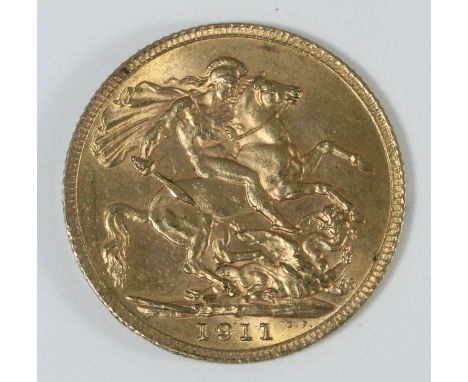 A George VI gold sovereign, 1911 
