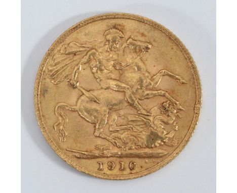 An Edward VII 1910 gold sovereign 