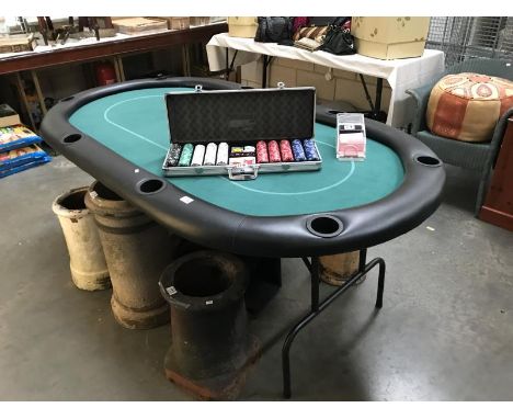 A folding poker table