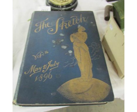 A bound copy of The Sketch May-July 1896 signed by Victorian actress Grace McLeay who is pictured in the February 1896 issue 