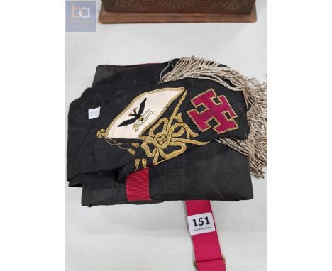 MASONIC ROSE CROIX SASH AND APRON 