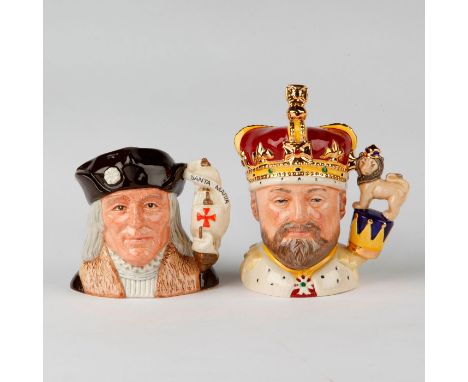 Includes Christopher Columbus D6911 and King Edward VII D6923.Royal Doulton character jugs issued exclusively for the Royal D