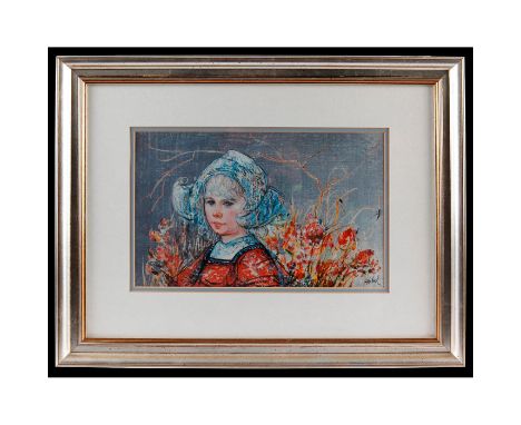 Wooden framed, matted, numbered and signed. Certification of Authenticity and provenance information to back.Hibel (1917-2014