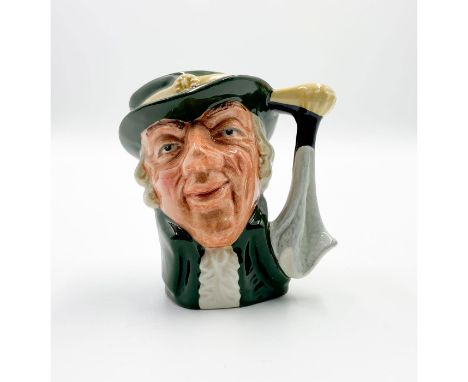 Green coat and hat with cane and handkerchief handle.The Regency Beau miniature character jug represents the styles and aesth