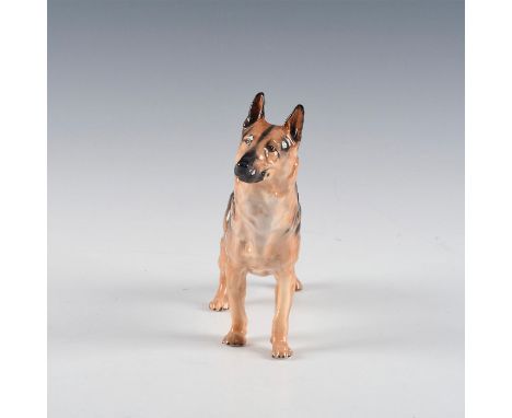 Iconic Doulton Dog, Alsatian HN1116 Medium, designed by Frederick Daws.Dark and light brown. Marked on bottom. Artist: Freder