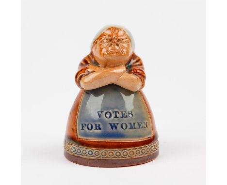 Glazed earthenware, part of a set titled "Virago &amp; Baby."Designed as an inkwell by Royal Doulton artist Leslie Harradine 