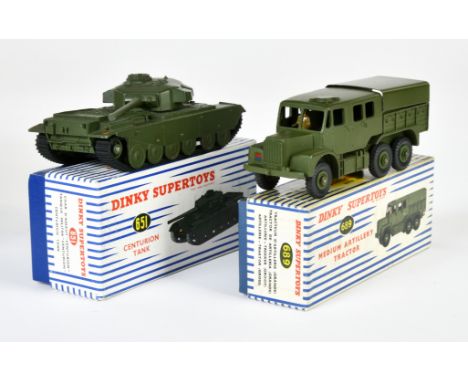 Dinky Supertoys, 651 Centurion Tank &amp; 689 Medium Artillery Tractor, England, 1:43, Okt Z 1, Z 1