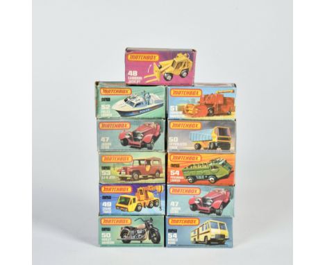 Matchbox, Superfast, 48 Sambon Jacklift, 49 Crane Truck, 50 Articulated Truck, 50 Harley Davidson, 51 Combine Harvester, 52 P