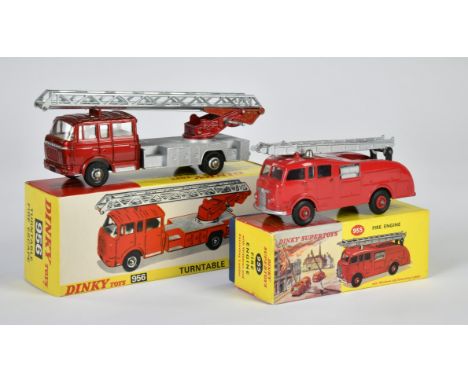 Dinky Toys, 955 &amp; 956 Fire Engine &amp; Turntable Fire Escape, 1:43, Okt Z 1-, Z 1