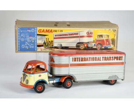 Gama, International Transport, W.-Germany, 47 cm, Blech, Friktion ok, min. LM, Okt Z 2, Z 1-2