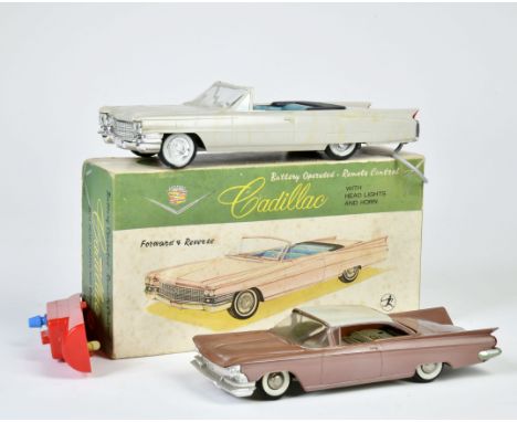 Konvolut Cadillac, 1x Gama , W.-Germany,22 cm, Kst, Karosserie ist gebrochen, 1x Hong Kong, Kst , Bat. Antrieb defekt, box ,Z