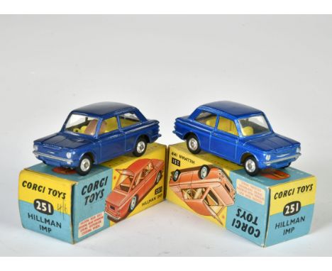 Corgi Toys, 2x 251 Hillman Imp, Great Britain, 1:43, Okt, Z 1-2