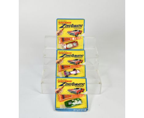 Matchbox, Zingomatic Control 1971, Z-1 Ford Group 65, Nr. 7, Z-2 Formula 1 Car, Nr. 16, Z-3 Draguar, Z-4 Road Dragster, Nr. 8