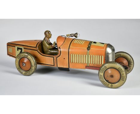 Tippco, Bugatti Rennwagen mit Licht, Germany VK, 49 cm, Blech, UW ok, altersbedingte LM