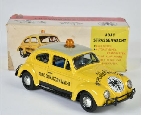 Bandai, VW Käfer ADAC, Japan, 26 cm, Blech, Bat. Antrieb ok, Okt, Z 1-