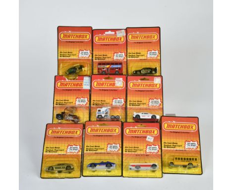 Matchbox, Blisterpackungen andere 1980 - 1983, 40 Corvette, T-Roof, 42 57er T-Bird, 45 Kenworth COE Aerodyne, 46 Mission Chop