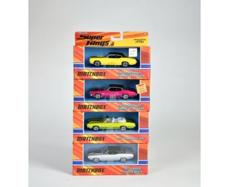 Matchbox, Super Kings 2005, K-204 1970 Oldsmobile 442, hellgrün, 2x K-202 1970 Chevrolet Chevelle SS454 (gelb/schwarz &amp; l
