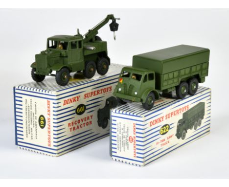 Dinky Supertoys, 661 Recovery Tractor &amp; 662 10-Ton Army Truck, England, 1:43, Okt Z 1/1-, Z 1