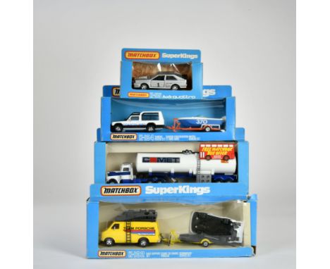 Matchbox, SuperKings, K-95 Audi Quattro, K-102 Race Support Set, K-103 Tanker Truck, K-104 Matra Rancho Coastguard Rescue Set