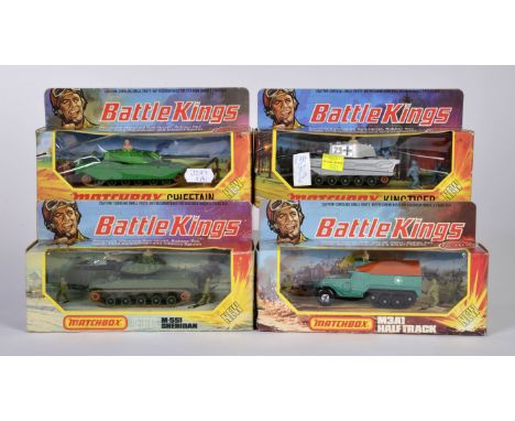 Matchbox, BattleKings, K-103 Chieftain, K-104 King Tiger, K-108 M3A1 Half Truck, K-109 M-551 Sheridan Tank, meist Z 1