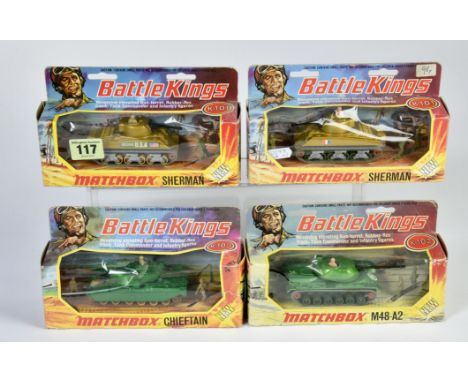 Matchbox, BattleKings, K-101 2x Sherman Tanks, K-102 M48 A2 Tank, K-103 Chieftain, meist Z 1