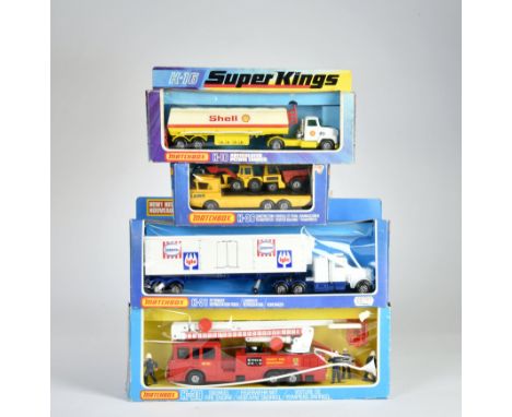 Matchbox SuperKings, K-16 Ford LTS Articulated Aral Tanker / Petrol Tanker, ("EXXON"), K-31 Articulated Wagon and Trailer - L
