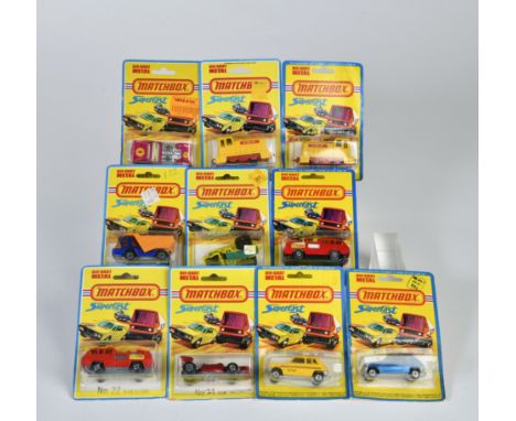 Matchbox, Blisterpackungen Superfast, (1975), 20 Road Dragster, 2x 21 Renault 5TL, (gelb "Le Car" + blau), 21 Rod Roller, 2x 