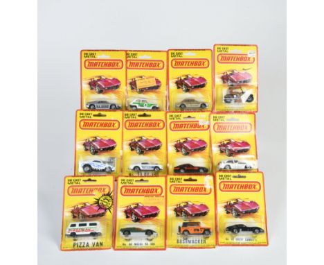 Matchbox, Blisterpackungen 1-75, 21 Renault 5, KONI 4, 23 Ford GT-350, 23 Audi Sport, 24 Datsun 280Z, 26 Cosmic Blues, 50 Har