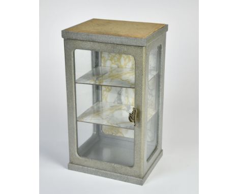 Perkins Vitrine, 50 cm, Hoch, Blech, Glas, zwei Einlegeböden, sehr guter Zustand, kein Versand