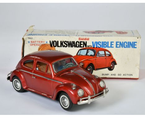 Bandai, VW Käfer, Japan, 16 cm, Blech, Funktion nicht geprüft, Okt Z 2-3, Z 2