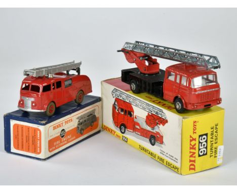 Dinky Toys, 555 &amp; 956 Fire Engine &amp; Turntable Fire Escape, 1:43, Okt Z 1-, Z 1