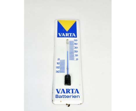 Varta, Thermometer, Emaille, 53x13 cm, Z 1-2