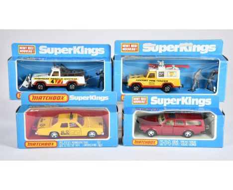 Matchbox, SuperKings, K-74 Volvo Estate, K-75 Airport Fire Tender (yellow), K-77 Highway Rescue, K-79 Plymouth  GF Taxi, meis