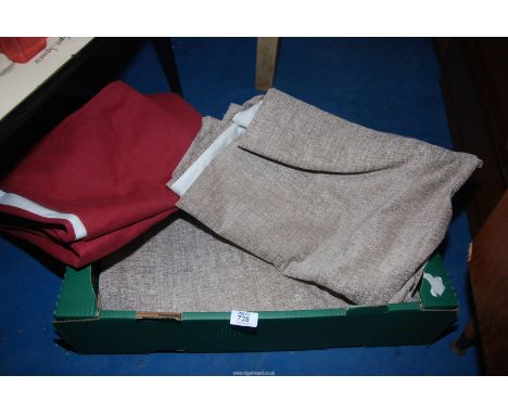 Two pairs of Curtains, 32" drop x 21" wide and 54" drop x 33" wide.