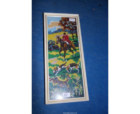 A tapestry of a Hunting scene.