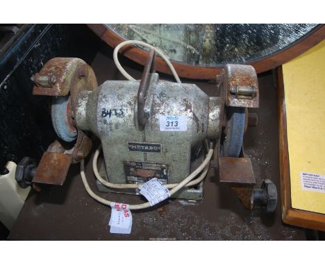 A Metabo Bench Grinder, 240v (no safety visor fitted).