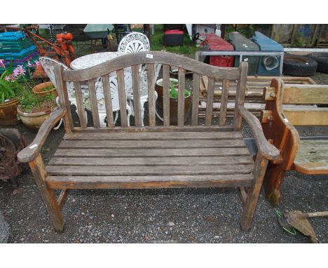 A two seater Garden Bench, 50" wide x 37" high.