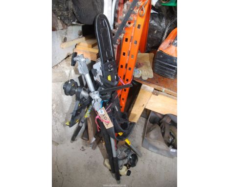 A "Titan" long arm Hedge Trimmer with chainsaw and strimmer  attachment, good compression.