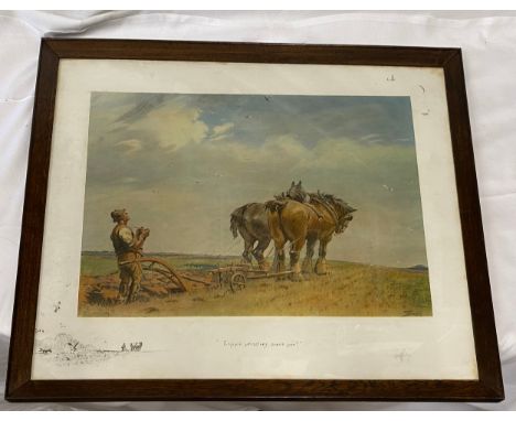 Snaffles (Charles Johnson Payne) signed coloured print 'Enjoyin Yourselves, aren't yer?' 45 x 61.5cm picture size. Frame 70 x