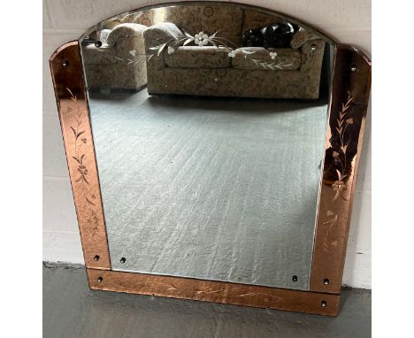 An Art Deco style mirror. 92 h x 81cm w.