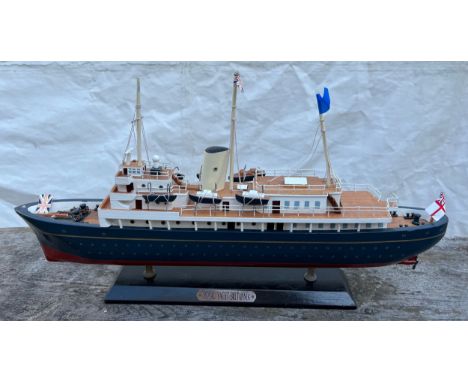 A model of the Royal Yacht Britannia 50cm l.Condition ReportUnion Jack flag needs re-fixing.