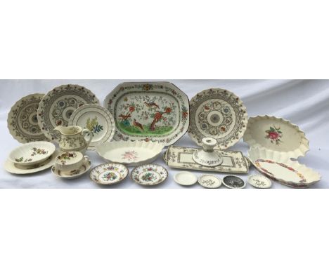 A selection of 20thC Copeland and Copeland Spode to include various patterns, 'Velamour', 'Maple Birds', 'Florence', Billings